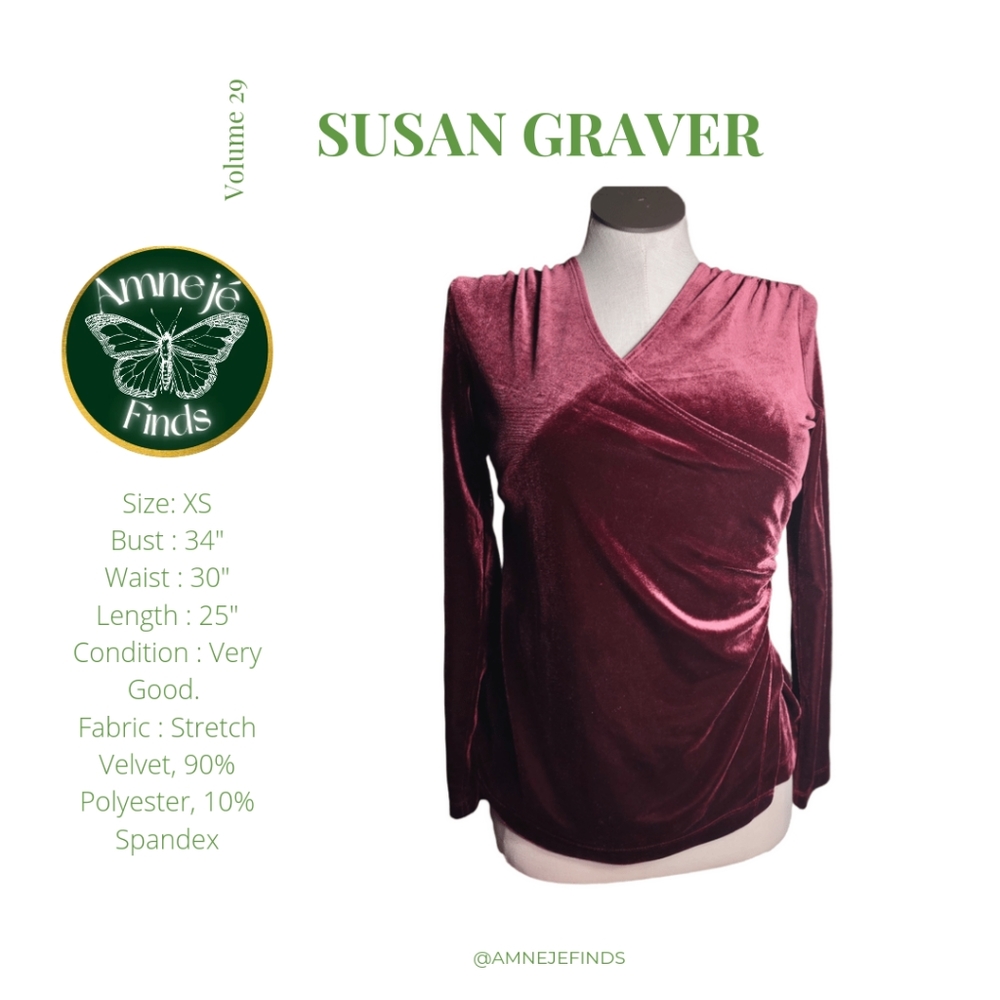 Susan Graver Stretch Maroon Blouse